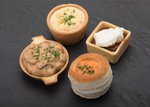  Mini Goats Cheese & Red Onion Tart,  Mini Roasted Red Pepper Vol Au Vent , Mini Three Cheese Quiche,Mini Wild Mushroom Tart